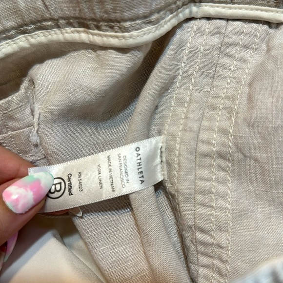 Athleta ladies Cabo tide linen jogger 100% linen pants size 10 - Picture 11 of 11